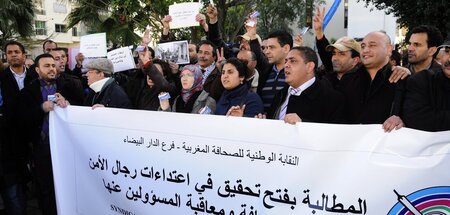 Marokkanische Journalisten protestieren gegen Unterdrückung der ...