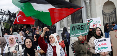 Für eine freies Palästina: Demonstration auf dem Beyazıt-Platz i...