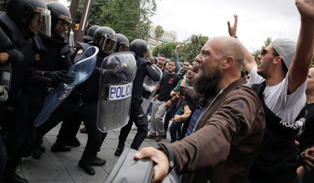 Einsatz der spanischen Polizei gegen das katalanische Referendum...