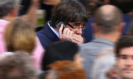 Der von Madrid abgesetzte katalanische Ministerpräsident Carles ...