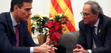 Spaniens Ministerpräsident Pedro Sánchez und der katalanische Re...