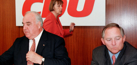 Das ging schief: Helmut Kohl, Angela Merkel und Wolfgang Schäubl...