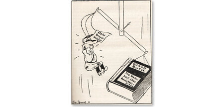 Karikatur aus der sowjetischen Zeitung Iswestija