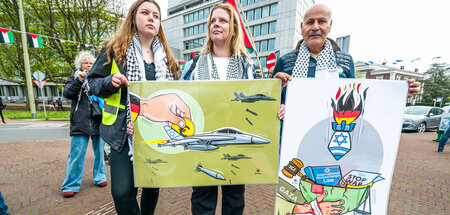 Protest gegen deutsche Waffenlieferungen an Israel (Den Haag, 8....