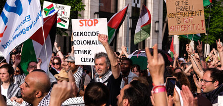 Demonstration in Solidarität mit Palästina in Berlin