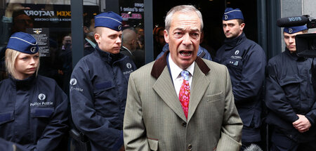 Darf sich aufregen: Der britische Politiker Nigel Farage am Dien...