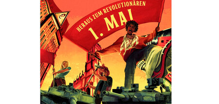 Plakatmotiv der diesjährigen Revolutionären 1.-Mai-Demo
