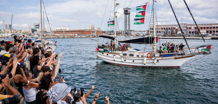 Abfahrt von Schiffen der »Global Sumud Flotilla« in Barcelona (3... Abfahrt von Schiffen der »Global Sumud Flotilla« in Barcelona (3...