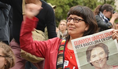 Wahlkampf für Ada Colau am 24. Mai in Barcelona