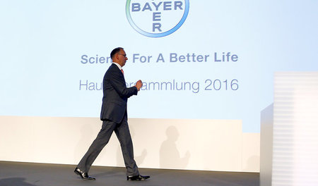 Appetit auf Monsanto: Bayer-Chef Werner Baumann auf der Hauptver...