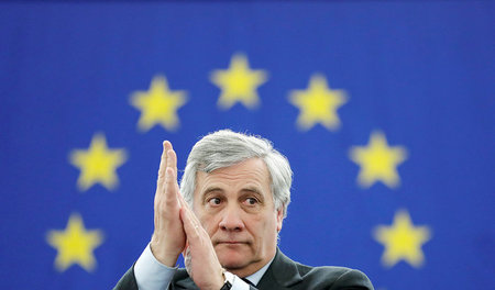 Antonio Tajani nach seiner Wahl zum EU-Parlamentspräsidenten