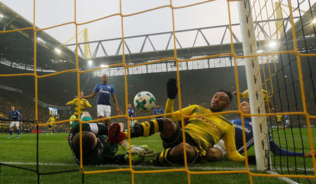 Zuerst gelang dem BVB alles: das 1:0 von Aubameyang in der 12.Mi...