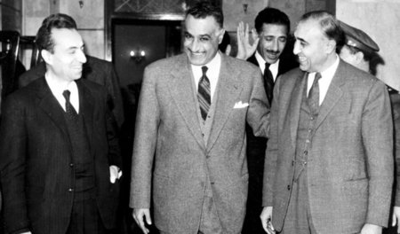 Damals Verbündete: Michel Aflaq, Gamal Abdel Nasser und Salah El...