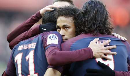 Paris, 17. Februar: Neymar beim Spiel zwischen Paris St.-Germain...