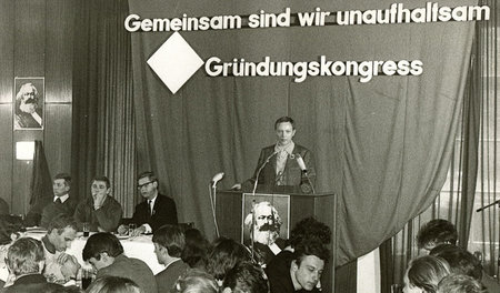 Der erste Vorsitzende der SDAJ, Rolf Priemer, beim Gründungskong...