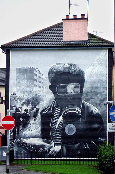 Battle of the Bogside, Wandgemälde der Bogside Artists (Dezember...