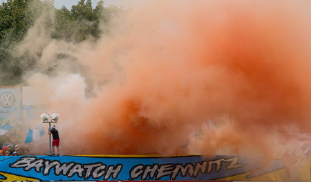 Nicht nur im Stadion: Manche Fans des Chemnitzer FC zündeln gern...