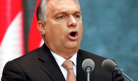 Ungarns Regierungschef Viktor Orban spricht am 23. Oktober im »H...