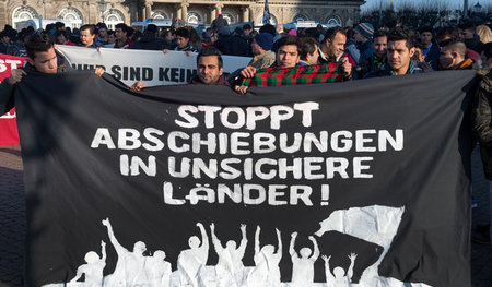 Demonstration gegen Abschiebungen im Dezember 2016 in Dresden