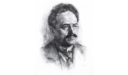 Karl Liebknecht nach einer Kohlezeichnung von Gerhard Augst