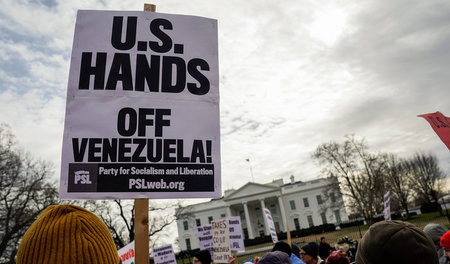 Protest gegen die US-Einmischung in Venezuela am Sonnabend in Wa...