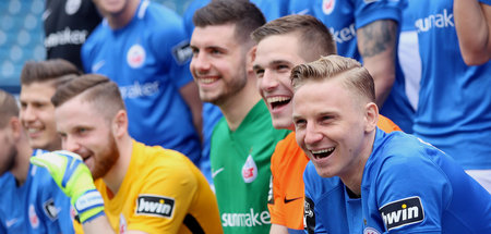 Wer zuletzt lacht, ist bei Hansa Rostock: die Herren Rankovic, G...