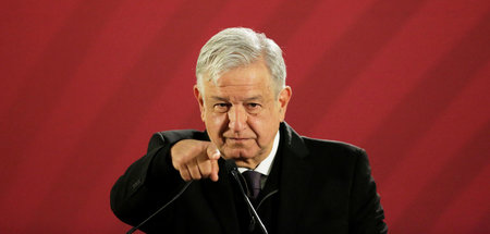 Mexikos Präsident Andrés Manuel López Obrador am 26. Dezember in...