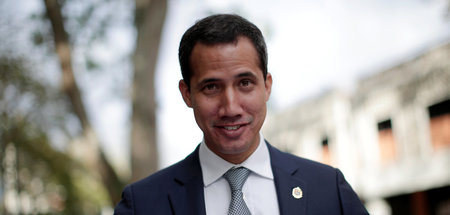 Schmierig lächeln ist seine Stärke: Juan Guaidó am 3. Mai 2019 i...