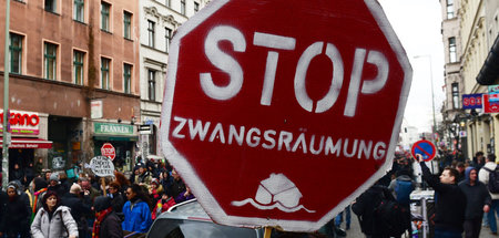 Protest gegen Zwangsräumung in Berlin (Archivbild, 2017)