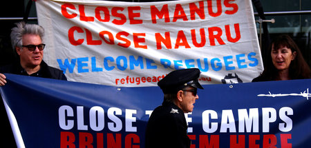 Protest gegen Internierungslager für Geflüchtete (Sydney, 31.8.2...