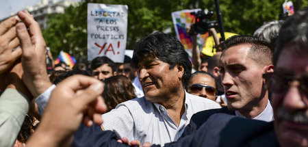 Dank an Argentinien: Evo Morales nahm am Donnerstag in Buenos Ai...