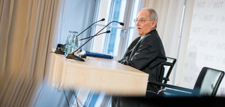 Weiß, was man von ihm hören möchte: Wolfgang Schäuble am Freitag...