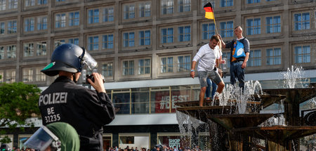 Brunnen der Völkerfreundschaft in Berlin am 9. Mai