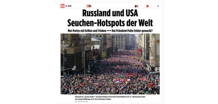 Screenshot der Bild-Website vom Mittwoch abend.