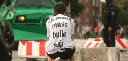 Rassismusstudie hin oder her: Demonstrant beim G20-Gipfel in Ham...