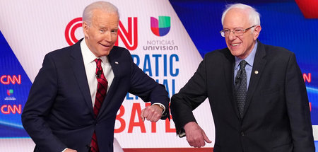 Demokratische Hoffnungsträger: Joseph Biden (l.) und Bernard San...