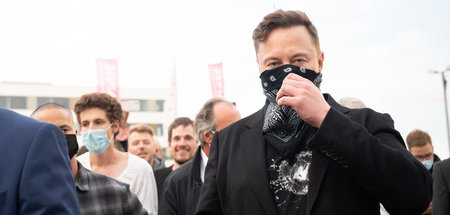 Elon Musk am Mittwoch in Tübingen