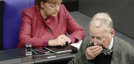 Alexander Gauland (AfD), hier mit Kanzlerin Angela Merkel (CDU),...