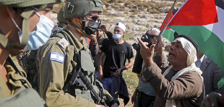 Protest gegen jüdische Siedlungen in Beit Dajan am 13. November