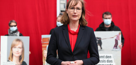 Eva von Angern, Spitzenkandidatin für Die Linke in Sachsen-Anhal...