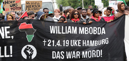 Demonstration nach dem Tod von William Tonou-Mbobda (Hamburg, 25...