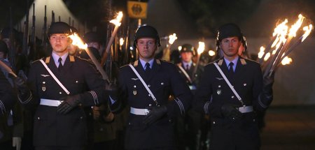 »Großer Zapfenstreich« im August 2019 zur Verabschiedung von Urs...