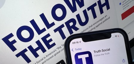 »Follow the truth« (folgt der Wahrheit) fordert die Website von ...