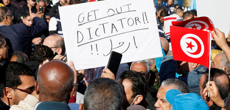 Proteste gegen Präsident Kaïs Saïed am Sonntag in Tunis