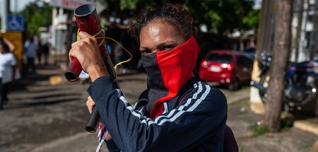 Sie dürfte erfreut sein: Unterstützerin des FSLN am 4. Juli 2018...