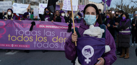 Demonstration am Internationalen Frauenkampftag im spanischen Sa...