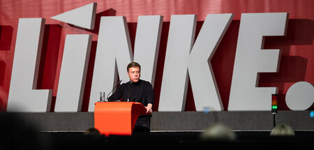 Hoffnung auf die Trendwende: Martin Schirdewan auf einem Linke-P... Hoffnung auf die Trendwende: Martin Schirdewan auf einem Linke-P...