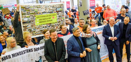 Sattes Lohnplus gefordert: Gewerkschafter konfrontieren »Spitzen...