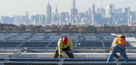 Gewinnung von Solarenergie am New Yorker Flughafen LaGuardia