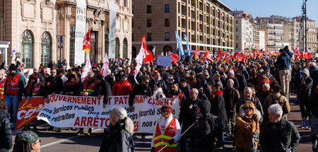 Demonstration gegen die geplante »Rentenreform« am Dienstag in M...